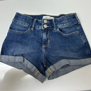 abercrombie kids Blue Denim Roll-Cuff Jean Shorts